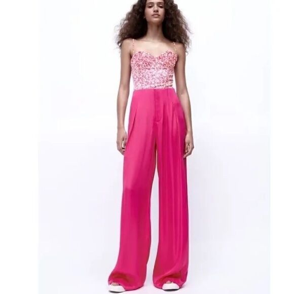 NWT Zara Floral Printed Corset Bodysuit - Picture 4 of 16